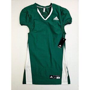 Adidas Size Medium Men's Green V Neck Embroidered Logo Football Jersey NWT